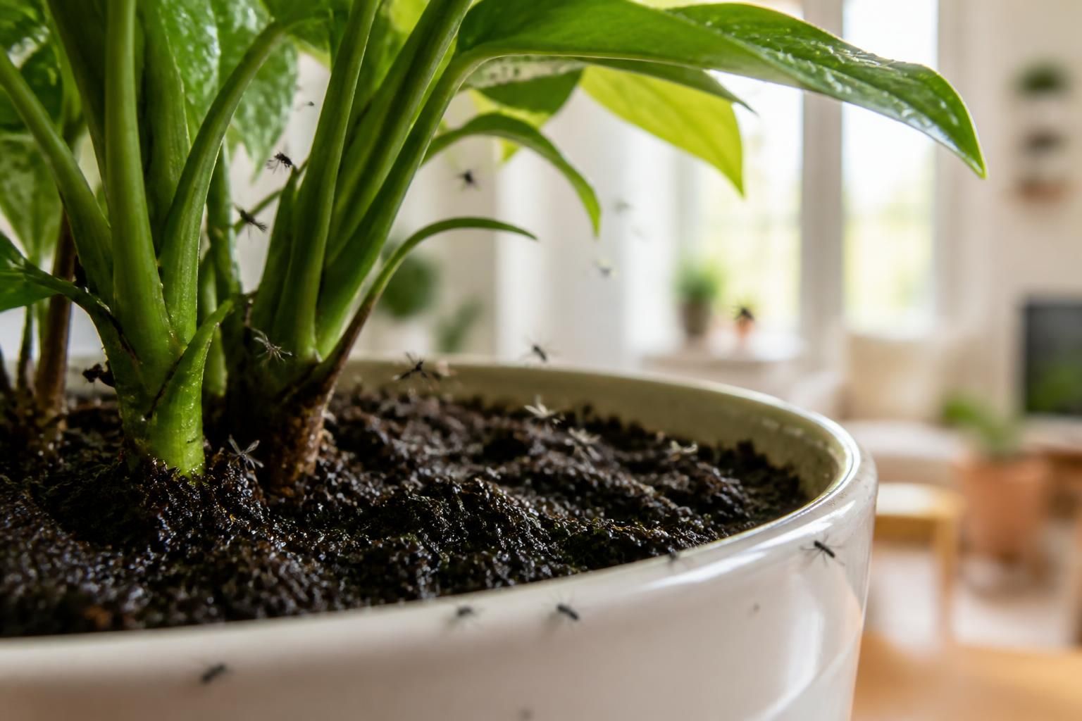 découvrez pourquoi les moucherons envahissent vos plantes d’intérieur et apprenez à les éliminer efficacement pour préserver la santé de vos fleurs.