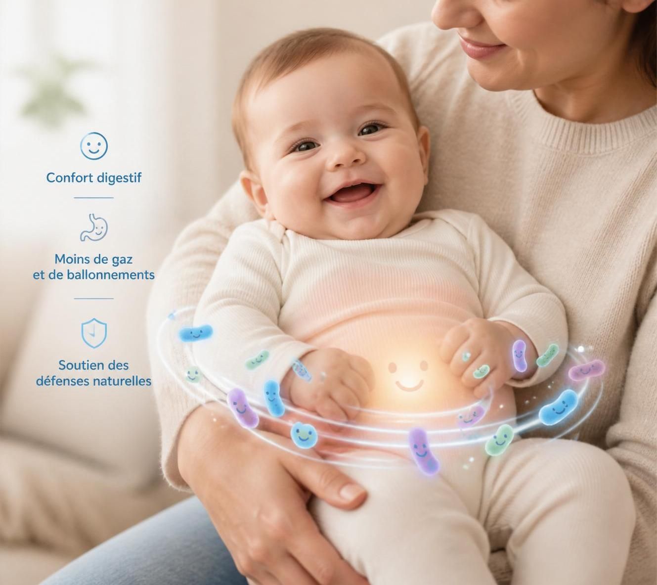 découvrez les bienfaits des probiotiques pour le confort digestif de votre bébé et comment ils peuvent favoriser une meilleure santé intestinale de votre enfant.