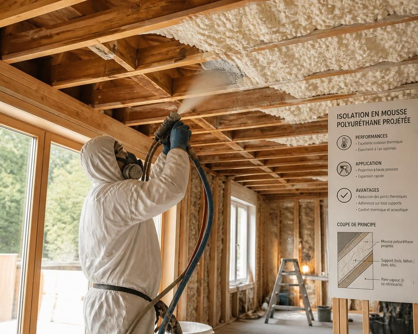 découvrez les avantages de la mousse polyuréthane projetée pour isoler efficacement votre maison : performance thermique, étanchéité à l'air et économie d'énergie.