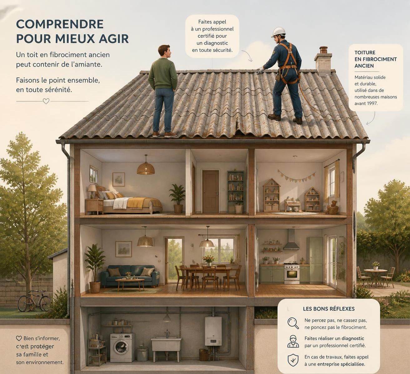 découvrez les dangers liés à un toit en amiante pour la santé des enfants à la maison et les précautions à prendre pour assurer leur sécurité.