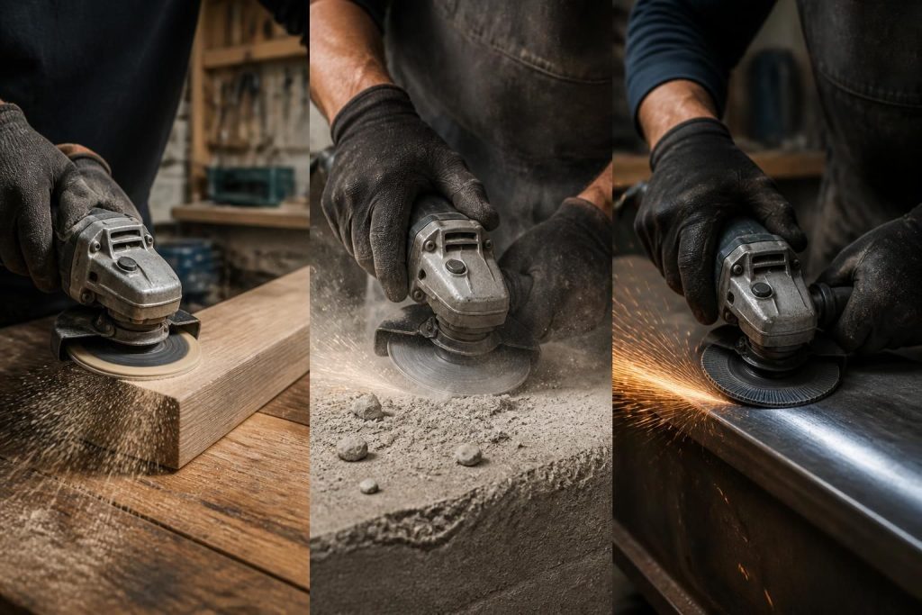 découvrez nos astuces pour poncer efficacement le bois, le béton et le métal avec une meuleuse, en choisissant les bons outils et techniques adaptés à chaque matériau.