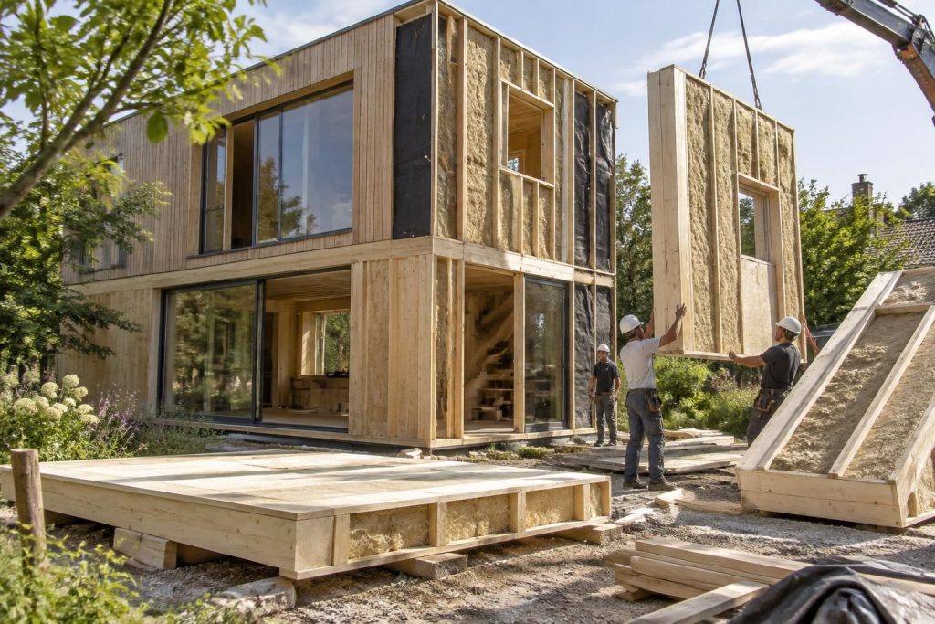 découvrez les applications du caisson à ossature bois et son intégration dans la construction écologique pour des bâtiments performants et durables.