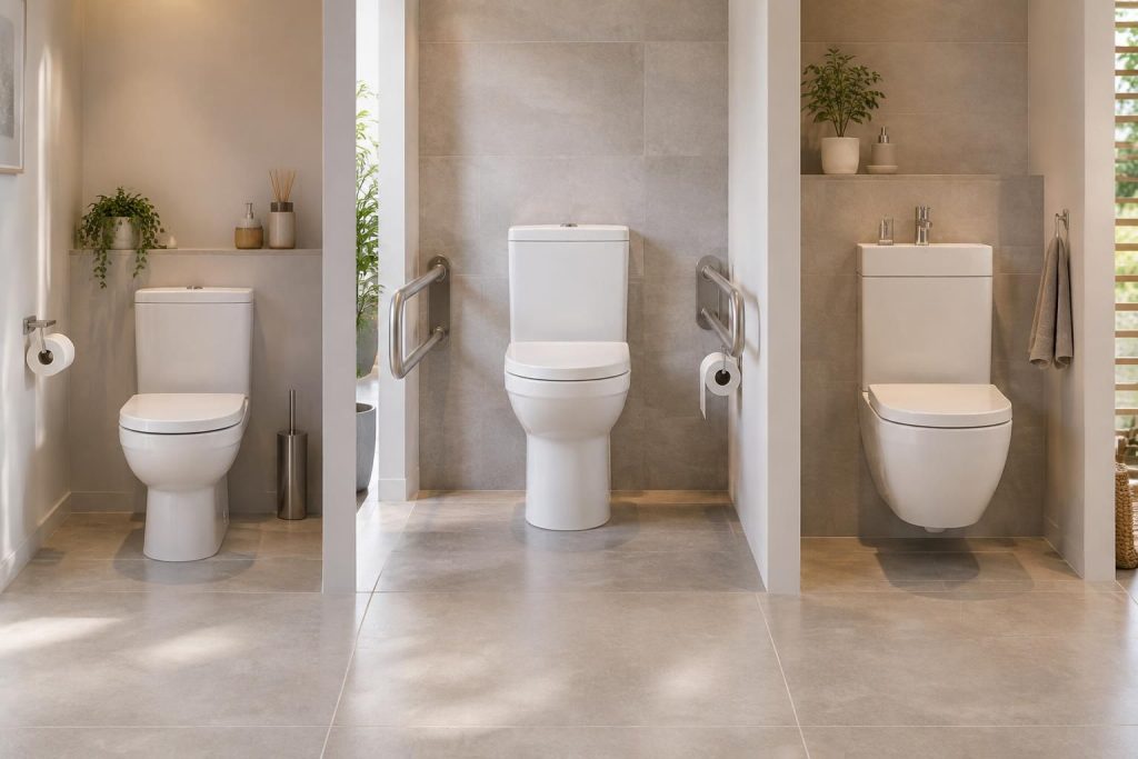 découvrez les dimensions standards des wc, les normes pmr et les modèles suspendus avec lave-main intégré pour aménager vos toilettes.