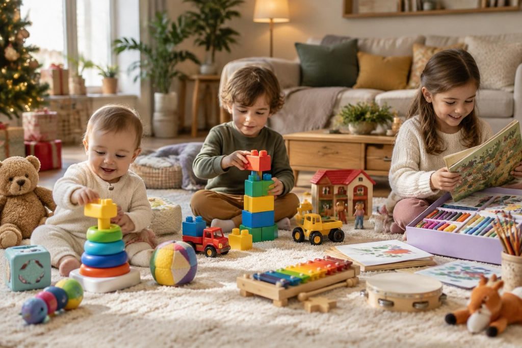 découvrez des idées de cadeaux pour les enfants de 1 à 6 ans, adaptées à leur âge, leurs envies et leurs préférences.